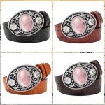 Vintage Cowboy Rodeo Pink Belt Buckle for Men