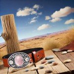 Vintage Cowboy Rodeo Pink Belt Buckle for Men
