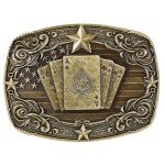 Vintage Western Belt Buckle - Cowboy & Cowgirl