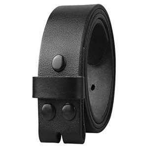 Vintage Distressed Leather Belt Snap-On Strap 1.5