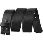 Vintage Distressed Leather Belt Snap-On Strap 1.5