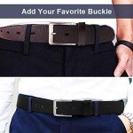 Vintage Distressed Leather Belt Snap-On Strap 1.5