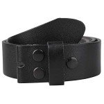 Vintage Distressed Leather Belt Snap-On Strap 1.5