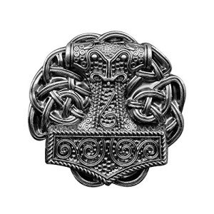 Vintage Viking Style Silver Tone Belt Buckle