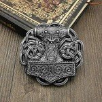 Vintage Viking Style Silver Tone Belt Buckle