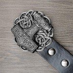 Vintage Viking Style Silver Tone Belt Buckle