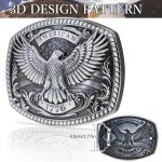 Vintage American Flag Cowboy Belt Buckle - 1776 Design