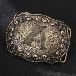Custom Vintage Cowboy Initial Belt Buckle (A)