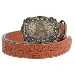 Custom Vintage Cowboy Initial Belt Buckle (A)