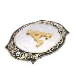 Vintage Cowboy Belt Buckle with Initials A-Z