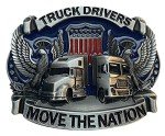 Western USA Flag Truck Driver Vintage Belt Buckle