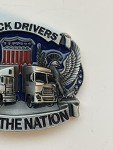 Western USA Flag Truck Driver Vintage Belt Buckle