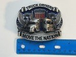 Western USA Flag Truck Driver Vintage Belt Buckle
