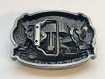 Western USA Flag Truck Driver Vintage Belt Buckle