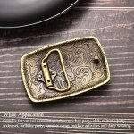 Vintage Turquoise Cowboy Belt Buckle for Jeans