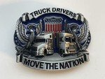 Western USA Flag Truck Driver Vintage Belt Buckle