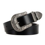 Vintage Western Women's Leather Belt Buckle