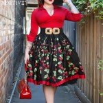 Vintage Wide Elastic Dress Belt with Gold Buckle