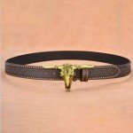 Vintage Western Cowboy Bullhead Belt Buckle