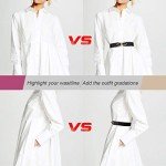 Vintage Skinny Elastic Belts with Gold Buckles - 4 Pack