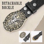 Vintage Cowboy Embossed Leather Belt Buckle