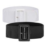 Retro Metal Buckle Waist Cinch Belts - 2 Pack
