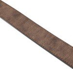 Vintage Distressed Leather Belt Strap - Dark Brown
