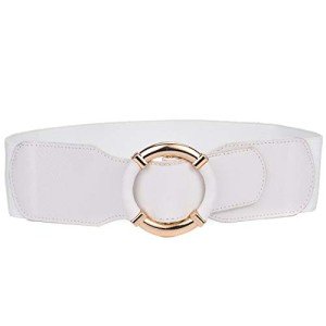 Vintage Style Wide Elastic Belt Buckle for Women