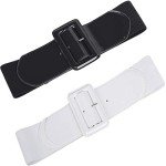 Retro Metal Buckle Waist Cinch Belts - 2 Pack