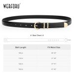 Vintage Skinny Leather Belts with Gold & Silver Buckles