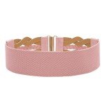 Vintage Pink Wide Waist Cinch Belt for Women