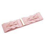 Vintage Pink Wide Waist Cinch Belt for Women