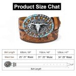 Turquoise Longhorn Bull Vintage Western Belt Buckle