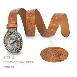 Turquoise Longhorn Bull Vintage Western Belt Buckle