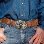 Turquoise Longhorn Bull Vintage Western Belt Buckle