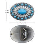 Vintage Turquoise Cowboy Belt Buckle for Men & Women