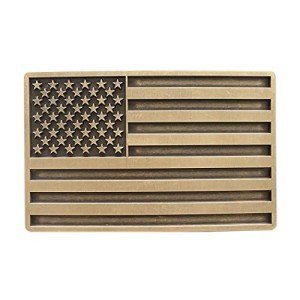 Vintage Bronze USA Flag Belt Buckle