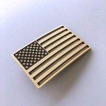 Vintage Bronze USA Flag Belt Buckle