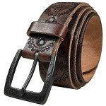 Vintage Western Cowgirl Leather Jean Belt Buckle