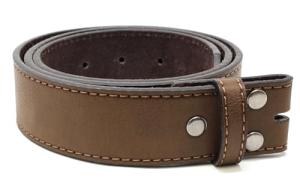 Vintage Distressed Leather Belt Strap - Dark Brown
