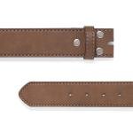 Vintage Distressed Leather Belt Strap - Dark Brown