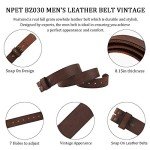 Vintage Distressed Leather Belt Buckle - Coffee