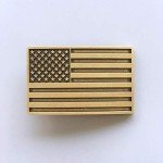 Vintage Bronze USA Flag Belt Buckle