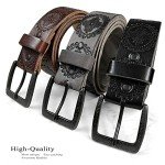 Vintage Western Cowgirl Leather Jean Belt Buckle