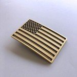 Vintage Bronze USA Flag Belt Buckle