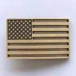 Vintage Bronze USA Flag Belt Buckle