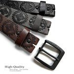 Vintage Western Cowgirl Leather Jean Belt Buckle