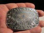 Vintage Western Style 3" x 2" Belt Buckle