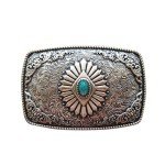 Vintage Silver Plated Southwest Men's Belt Buckle