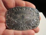 Vintage Western Style 3" x 2" Belt Buckle